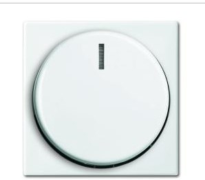 Placa de cubierta blanca Busch Jaeger + atenuador de botón - 4694100