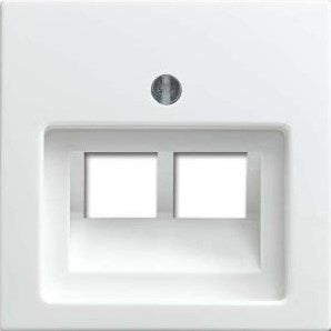 Placca bianca Busch Jaeger UTP doppia - 4694070