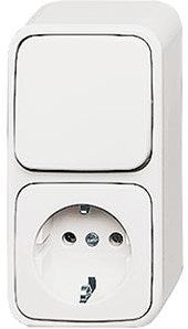 Busch jaeger interruptor combinado de superficie blanco ra - 4693210