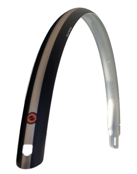 Fender posteriore Eurofender 28 pollici di plastica da 46 mm Champagne nero opaco