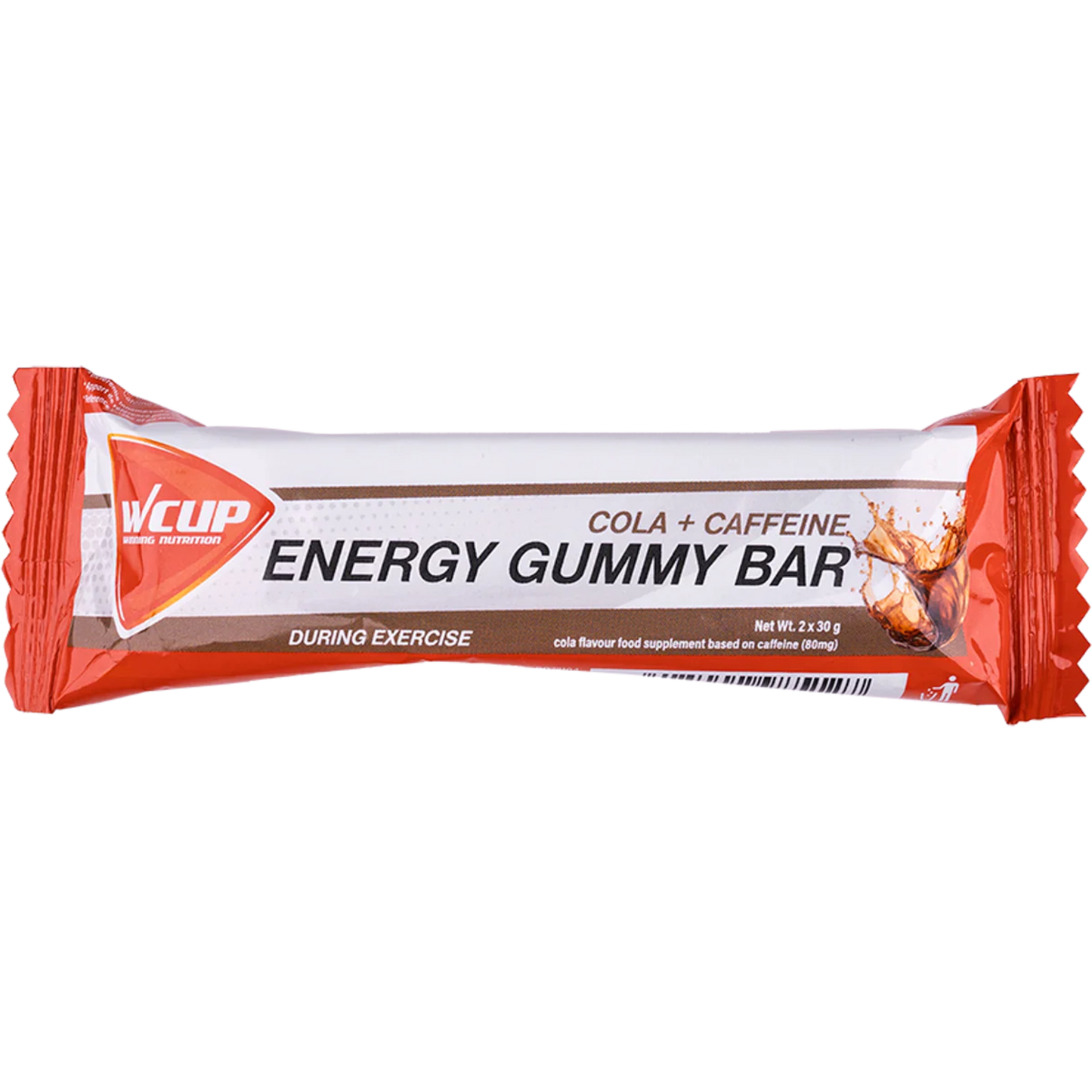 Wcup - barretta energetica gommosa cola blast con 60 grammi di caffeina 24 pezzi