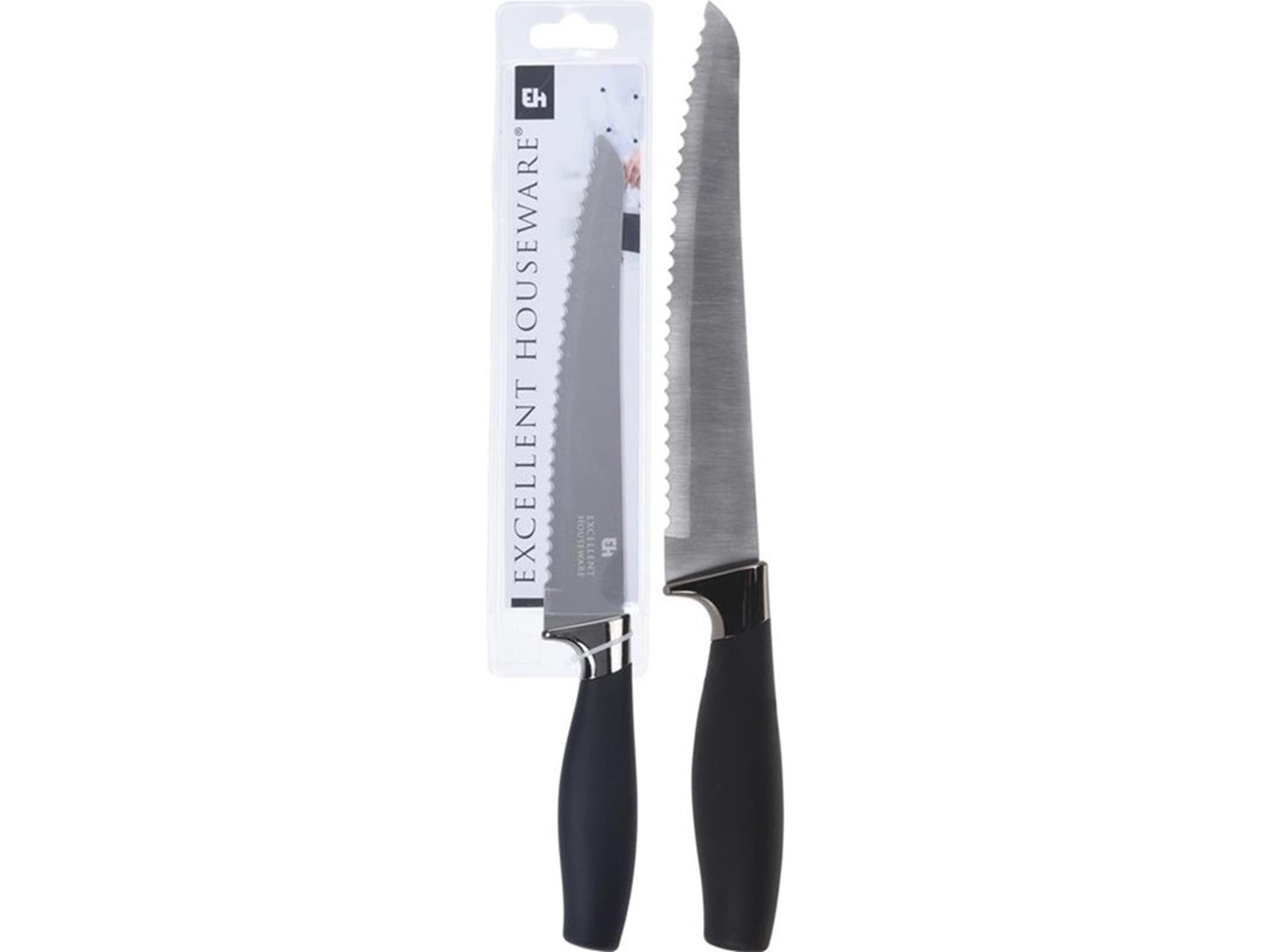 Excelente cuchillo para pan para el hogar, mango suave de 33 cm.