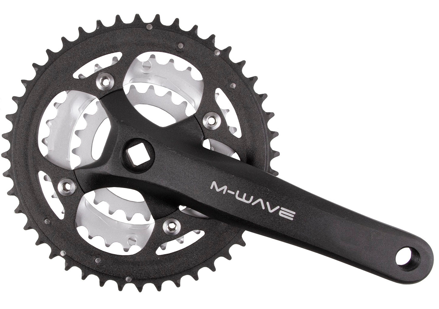M-Wave Crankset 22 32 44T 170mm 8-9 Velocità Nera