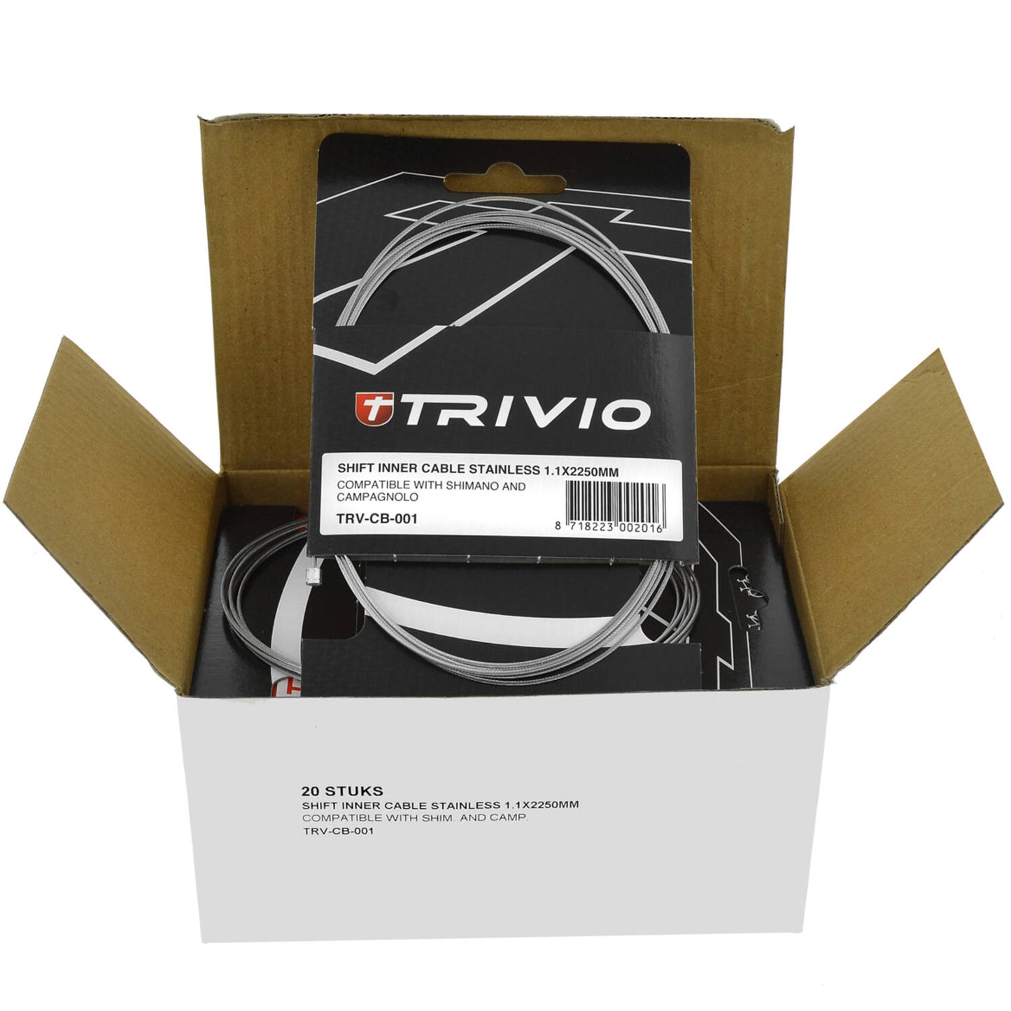 Trivio - cable interior de cambio acero inoxidable 1,1x2250mm - 20 uds.