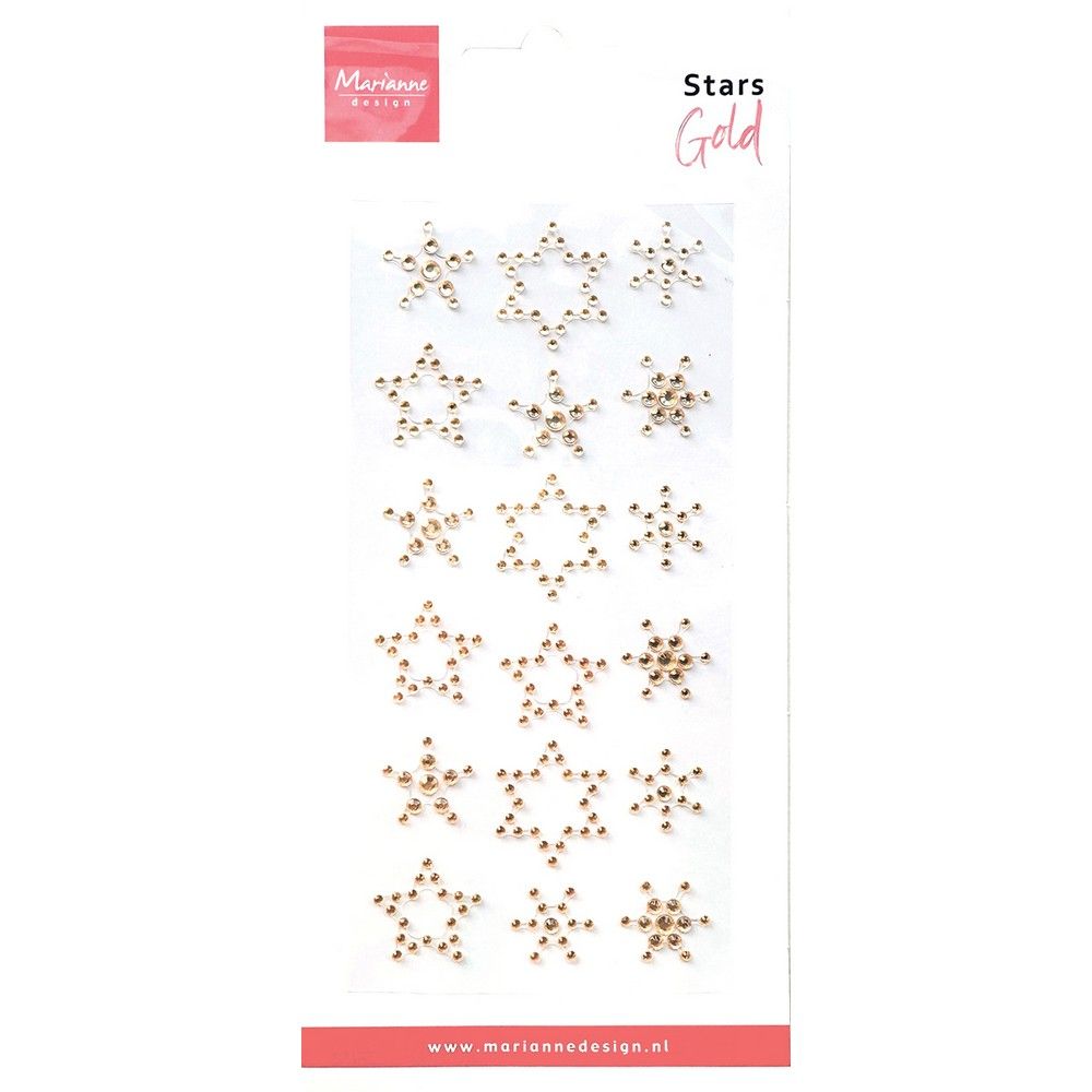 Design Marianne • stelle di strass color oro