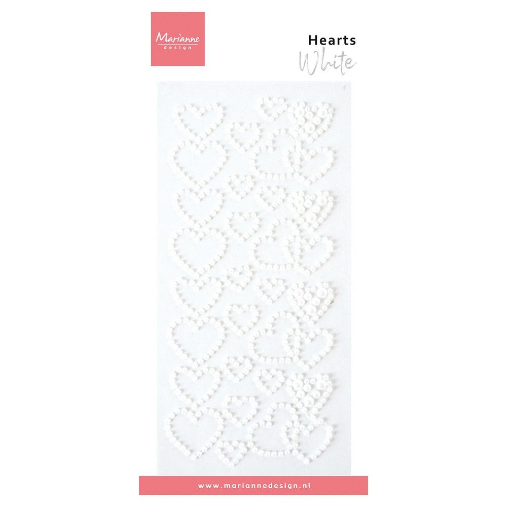 Design Marianne • decorazioni cuore perle bianche