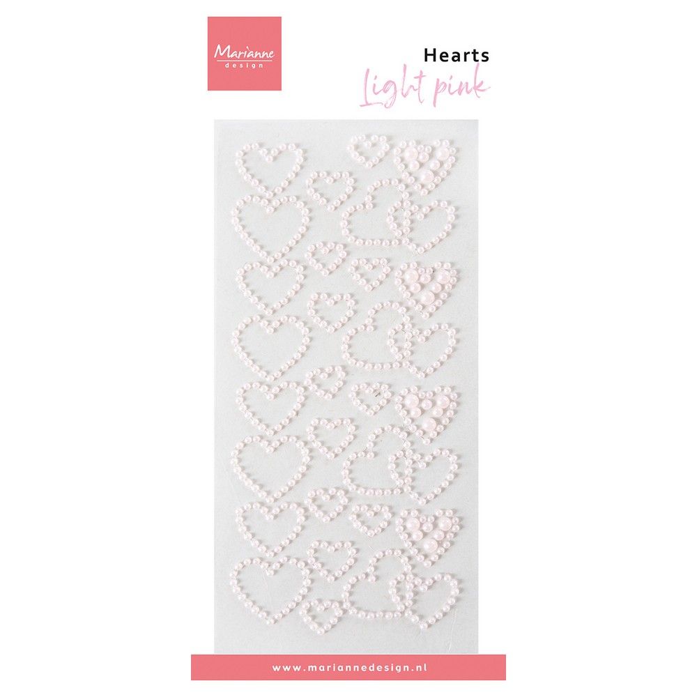 Disegno Marianne • decorazioni cuore perle rosa chiaro