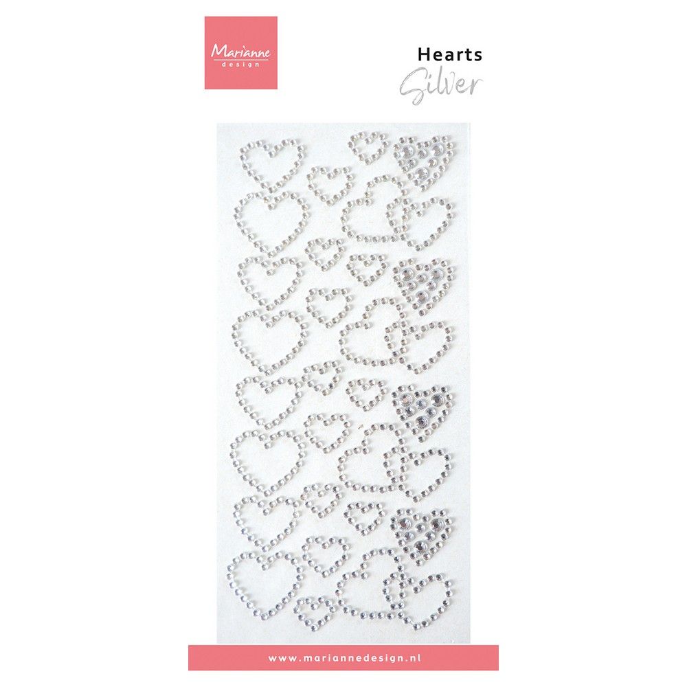 Design Marianne • decorazioni cuore strass argento