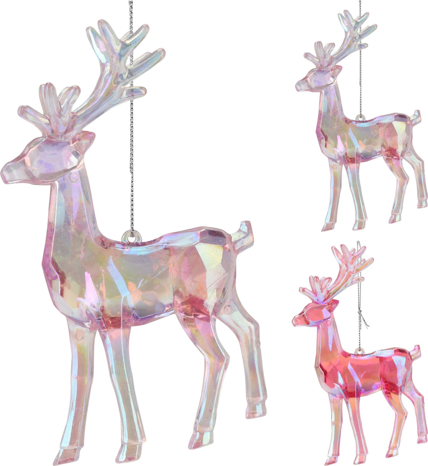 Home styling Ciondolo natalizio renna iridescente