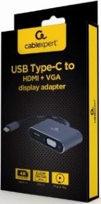 Enzo cablexpert usb-c naar hdmi + vga adapter kabel 15cm - 9530408