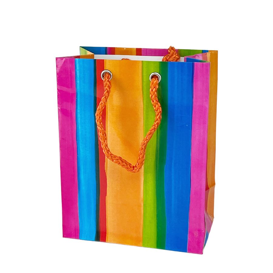 Busta regalo mini righe 11,5x6,5x14,5cm