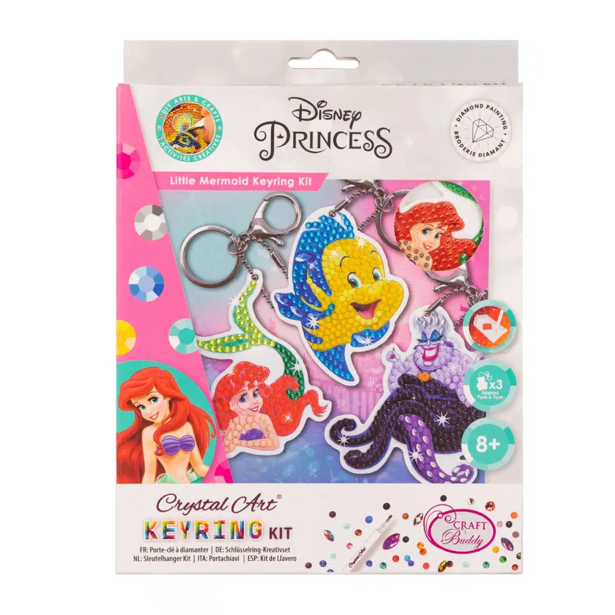 Disney Diamond Painting Keeechains fa la sirena piccola
