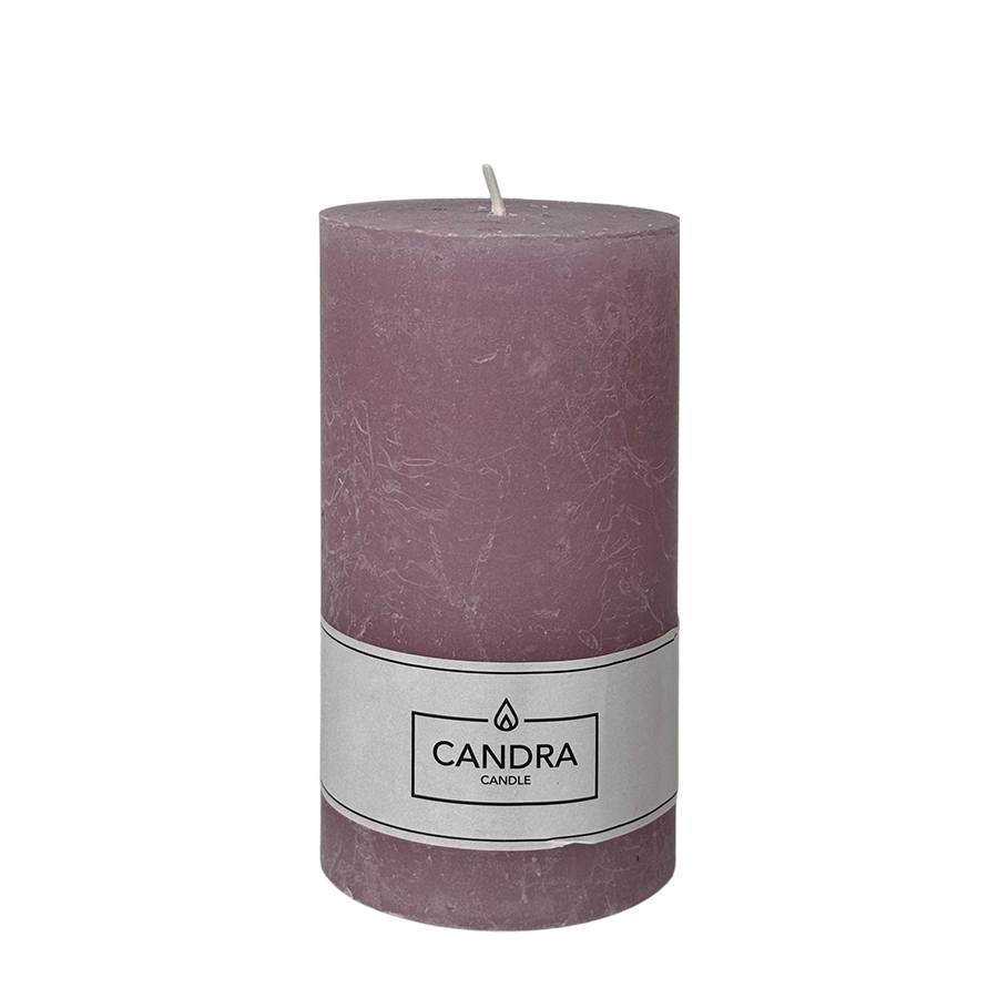 Candra vela rústica lila 130 68mm