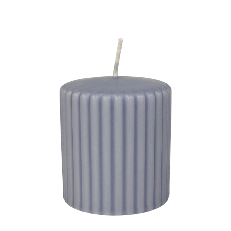 Candra vela acanalada azul claro 80 68mm