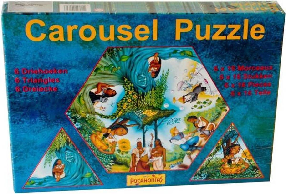 Jonotoys Carousel Puzzle - Pocahontas - 6 x 16 pezzi