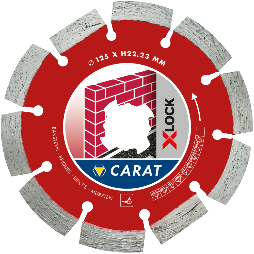 Lama diamantata carati 125x22,23 brick x-lock