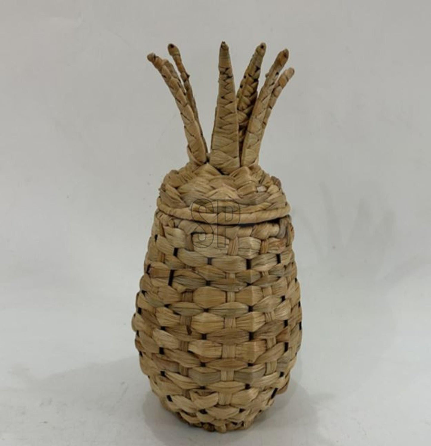 Cosydecor Cesta piña mimbre ratán 30cm almacenaje