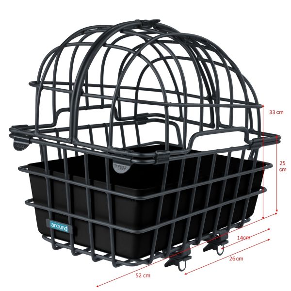 Alrededor de la cesta de bicicleta de animales Luna XL incl.