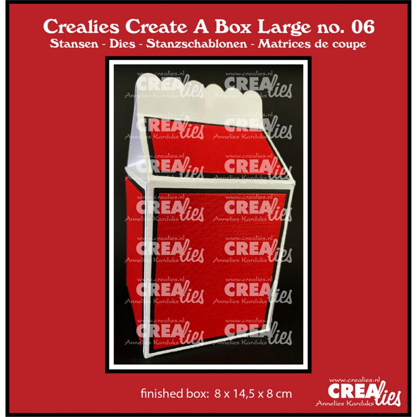 Crealies • crea una plantilla de corte de cartón de leche grande