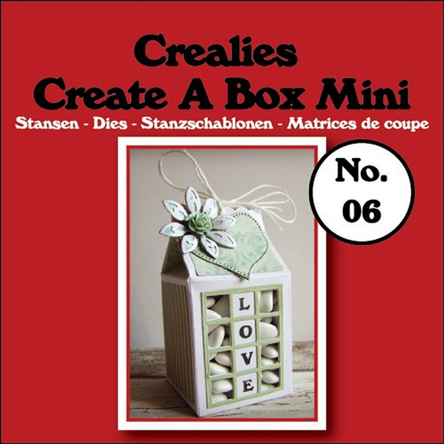 Crealies • crea una caja mini molde para cortar nº06 cartón de leche