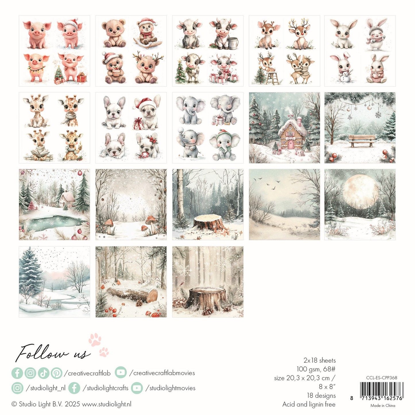 Laboratorio creativo • blocco di carta per collage essenziale holly jolly