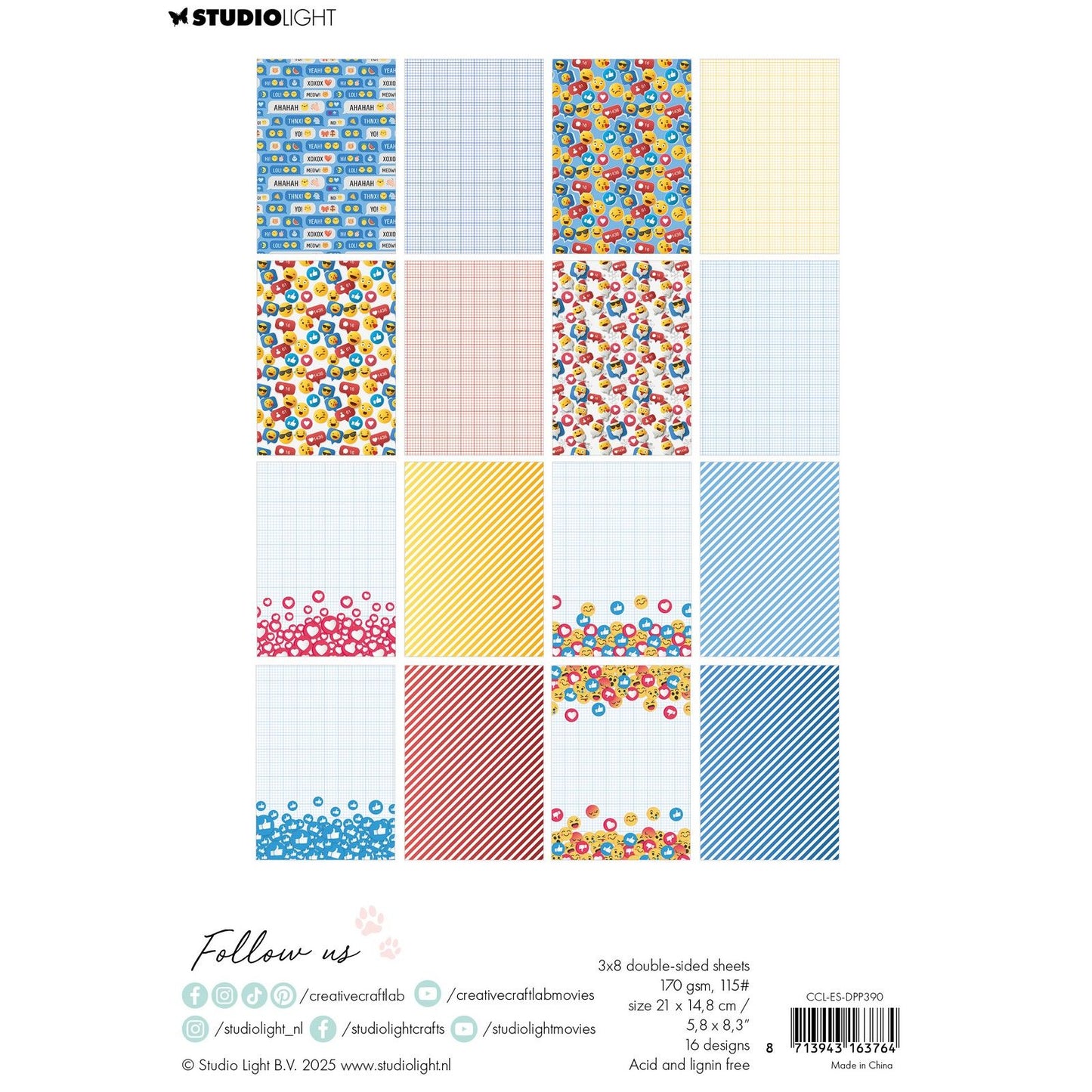 Laboratorio creativo • blocco di carta di design essenziale parla emoji