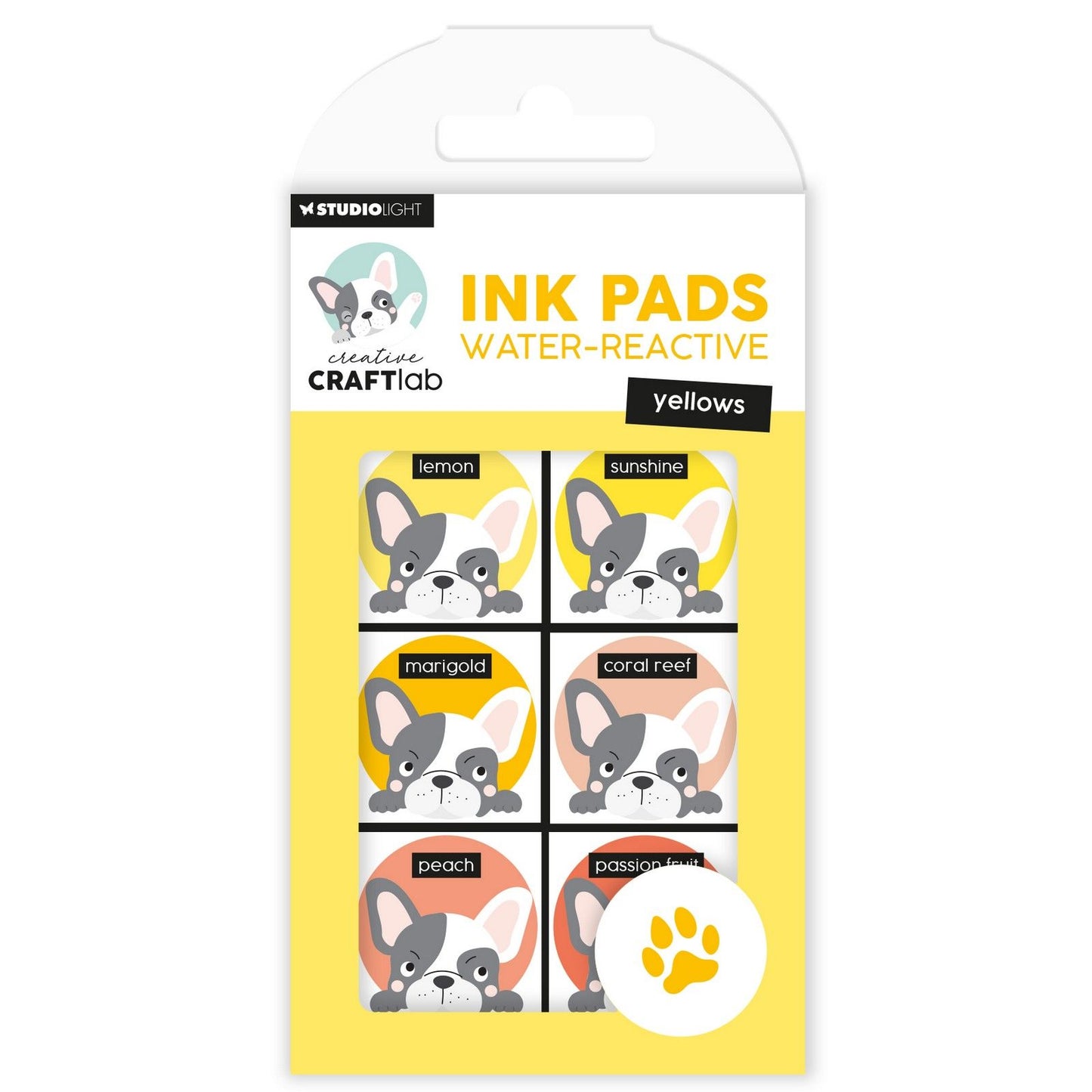 Creative craftlab • almohadillas de tinta esenciales amarillos reactivos al agua