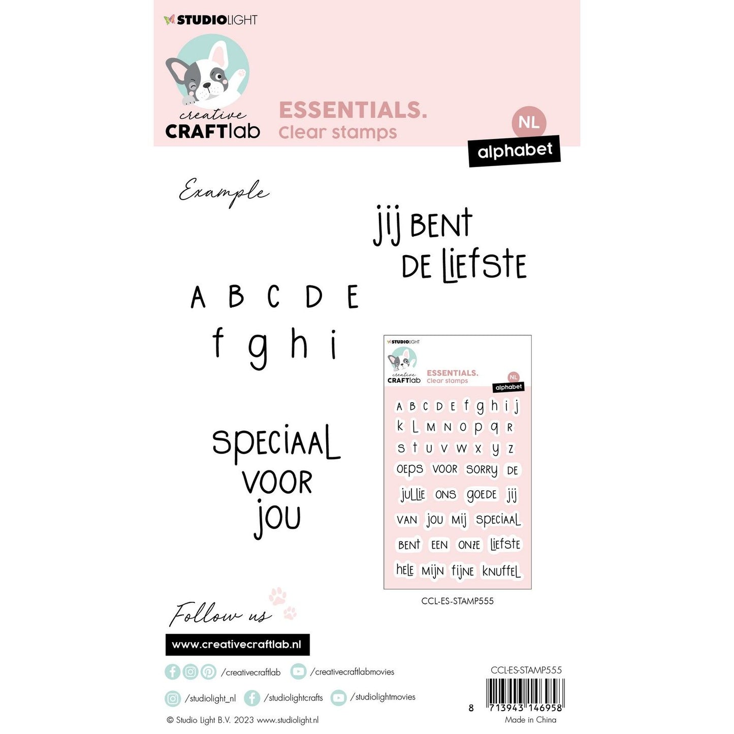 Creative craftlab • alfabeto de sello transparente esencial