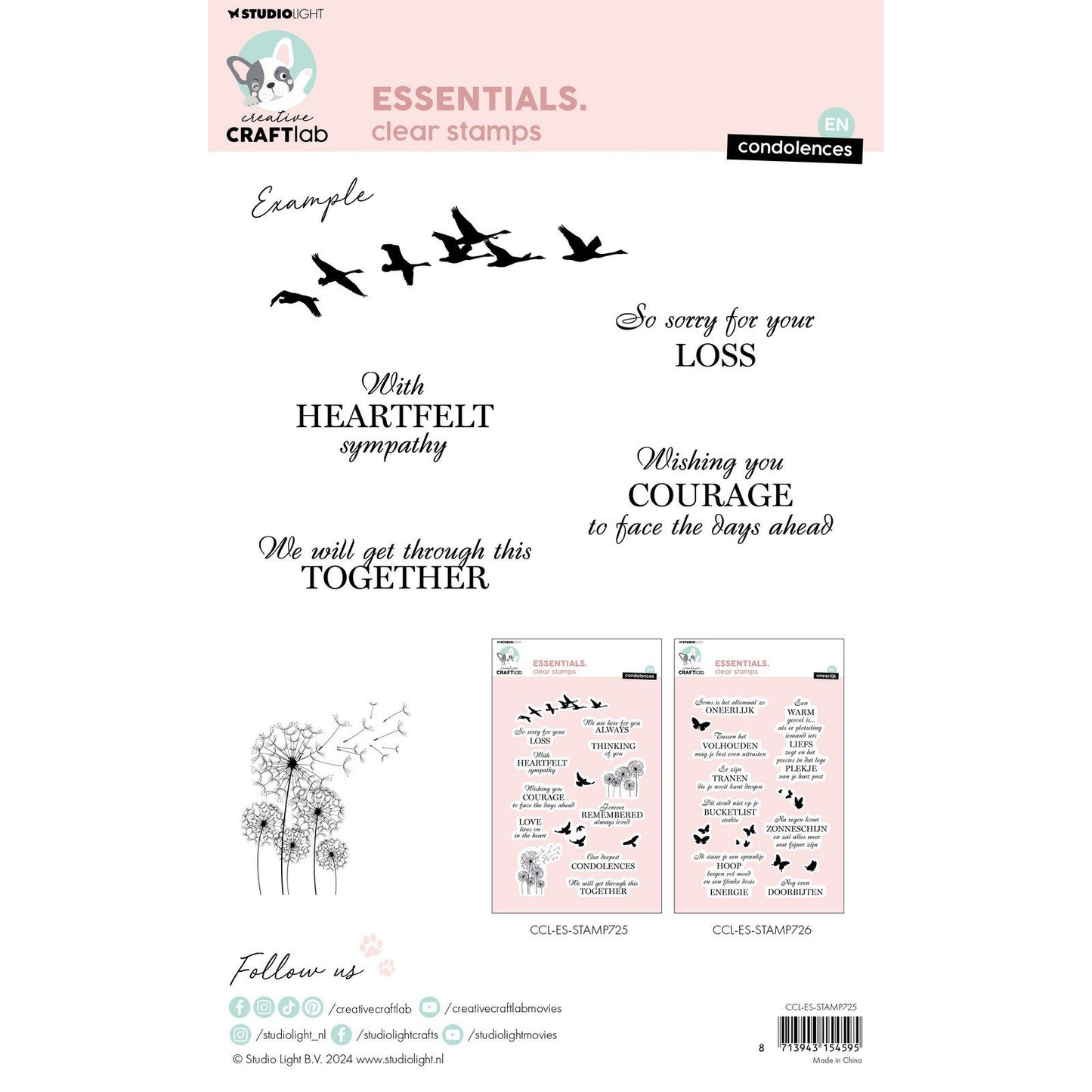 Craftlab creativo • elementi essenziali timbro chiaro condoglianze