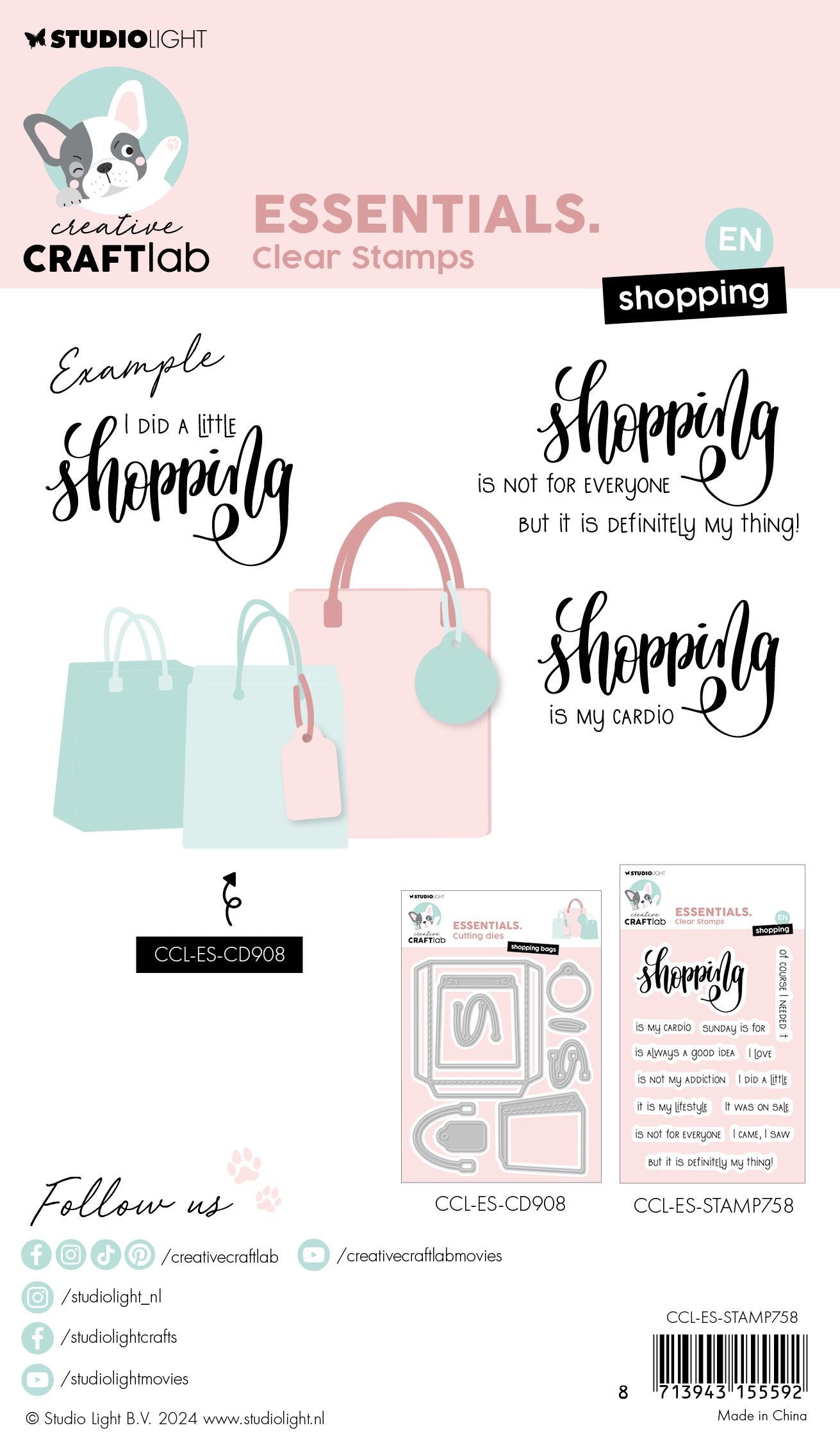 Studio light creative craftlab • compras de sellos transparentes esenciales