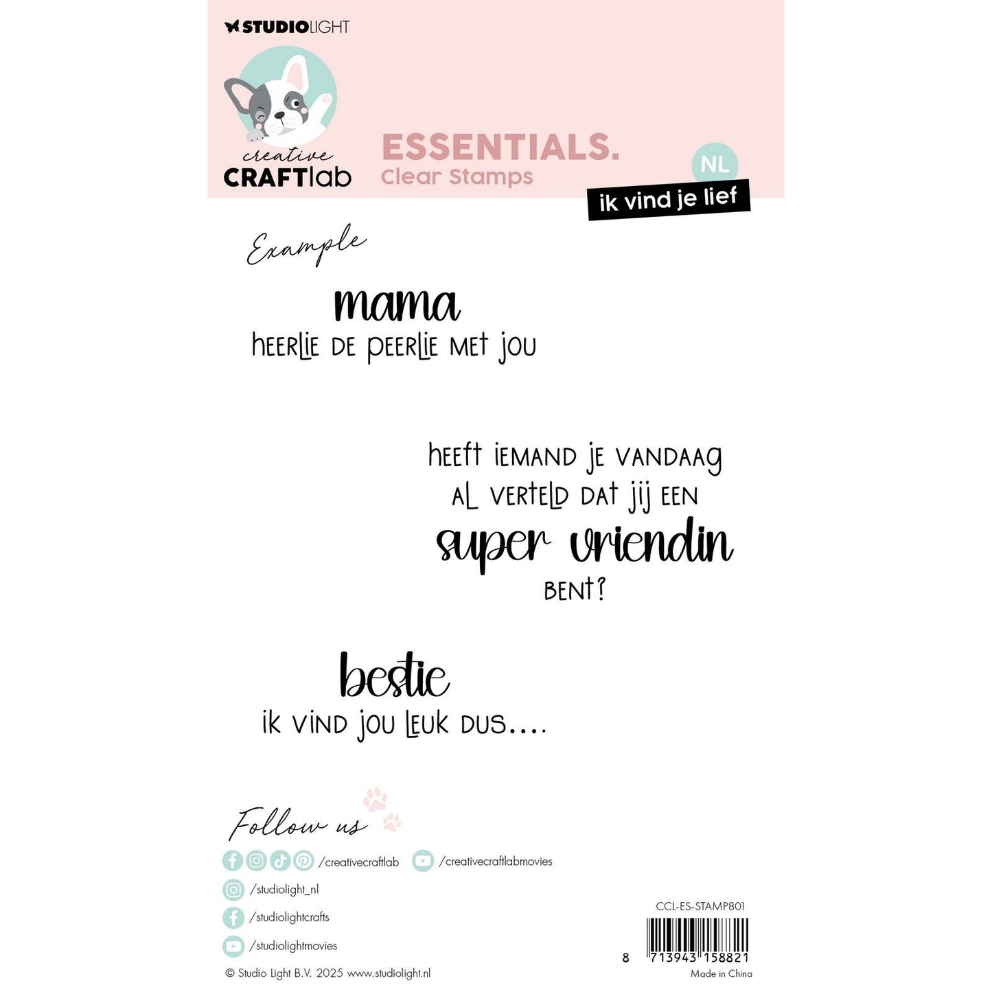 Creative craftlab • sello transparente esencial Te amo