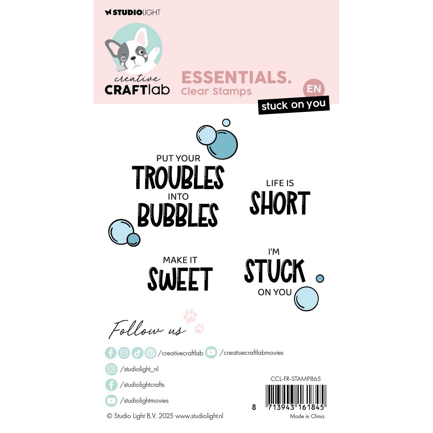 Laboratorio creativo • Timbro trasparente Essentials incollato su di te