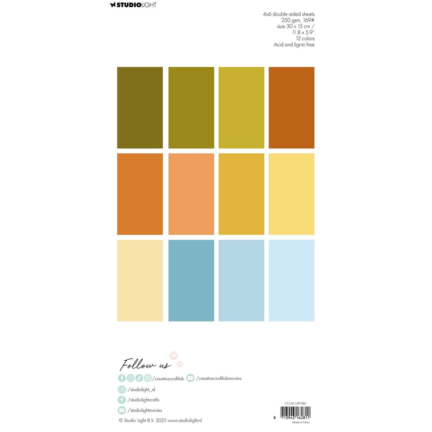 Creative craftlab • bloc de papel unicolor Essentials acogedor otoño