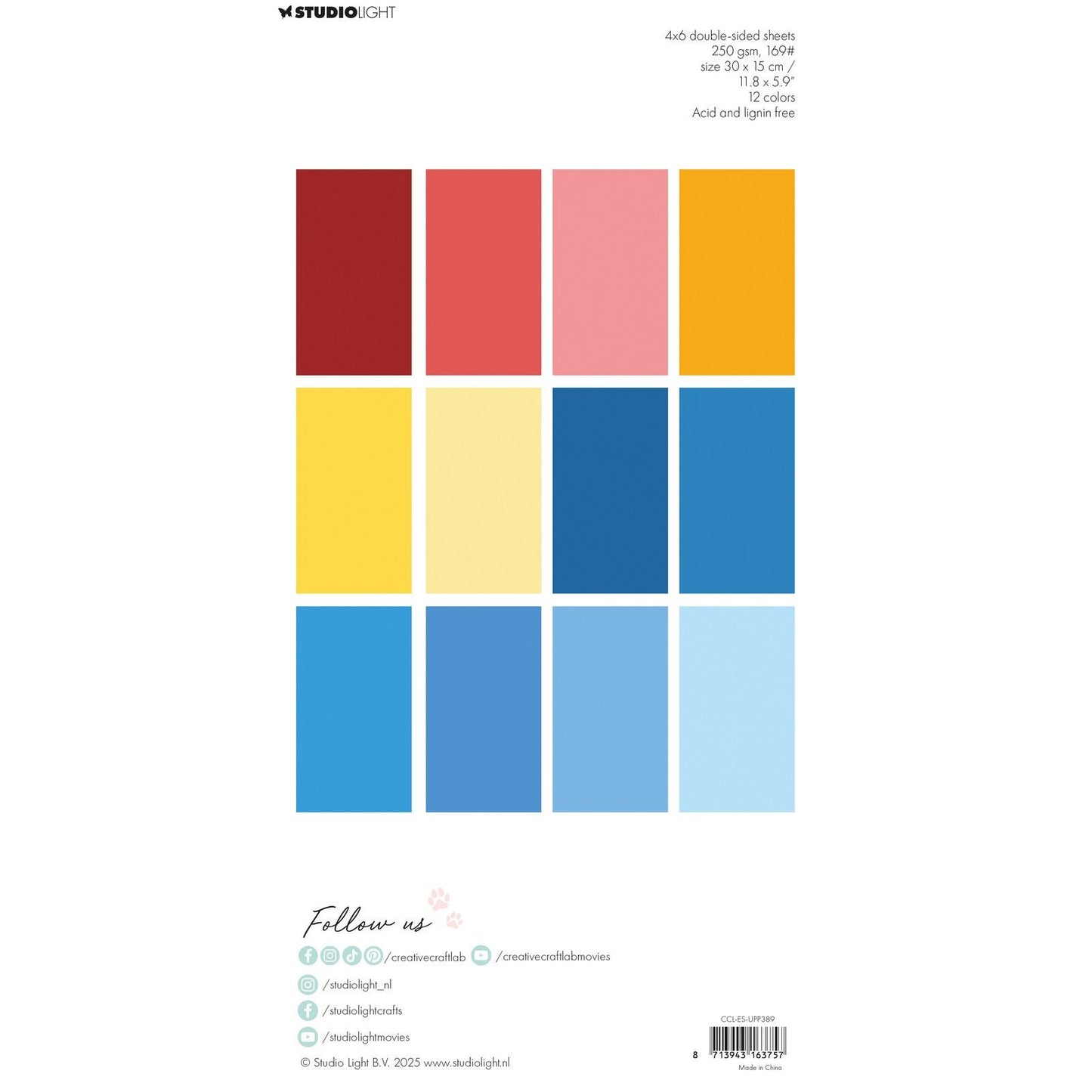 Creative craftlab • bloc de papel unicolor Essentials felicidad