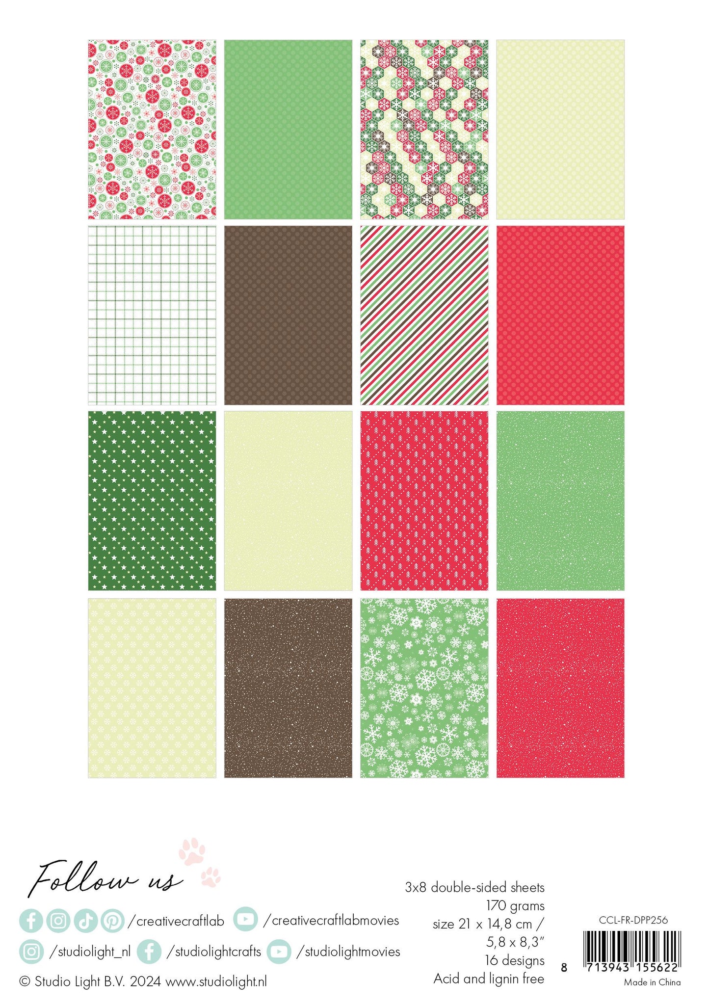 Studio light creative craftlab • blocco di carta design friendsz per la casa per Natale