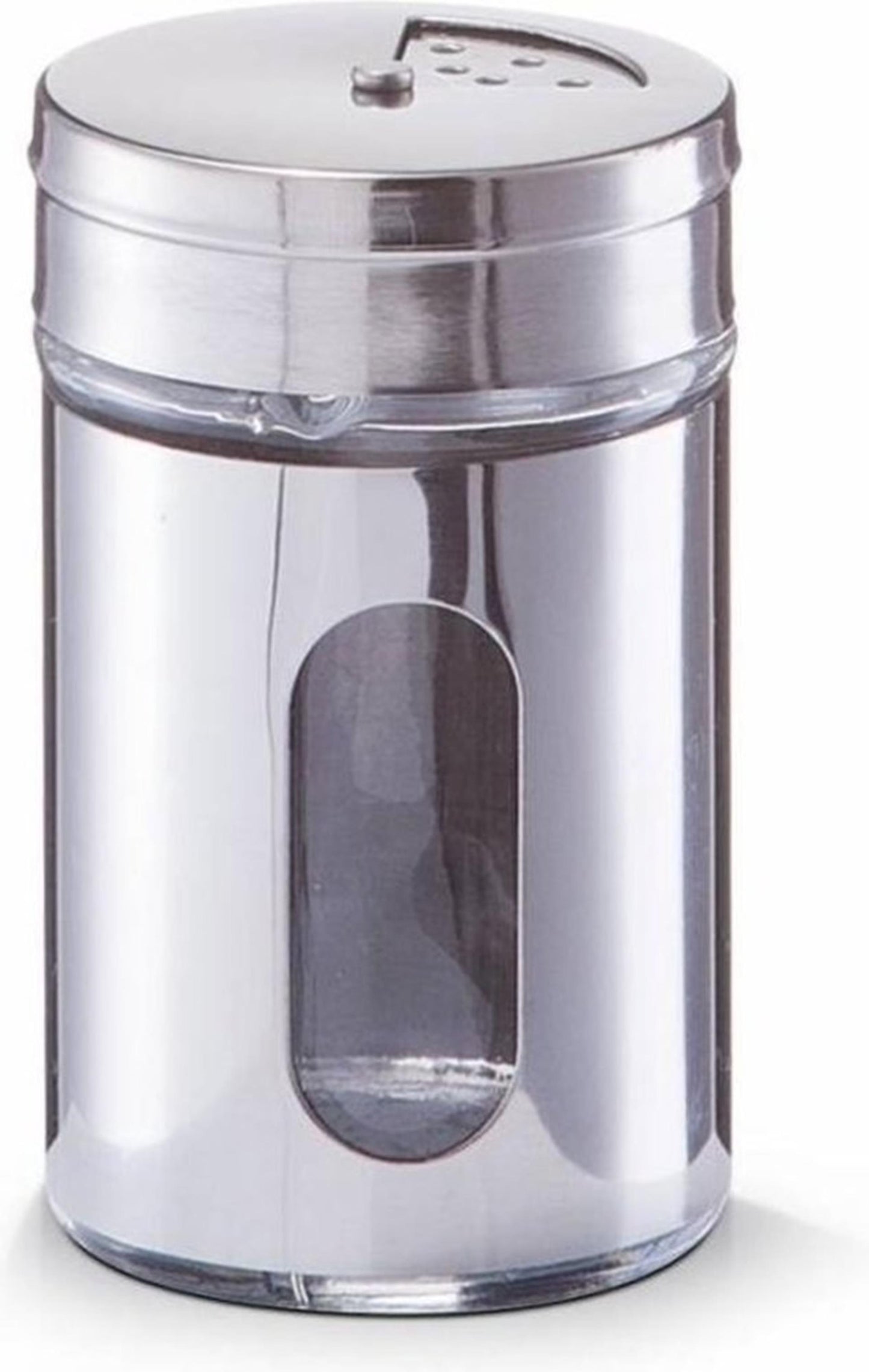 Excellent houseware kruidenstrooier cacaostrooier glas en rvs ø5xh8cm