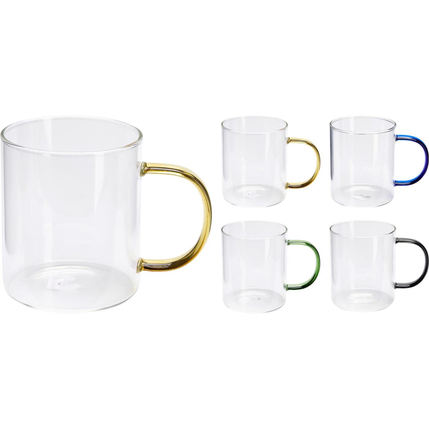 Vaso para café-té con mango de color
