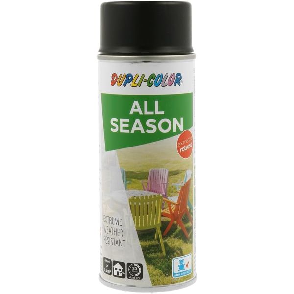 Pintura en aerosol bicolor RAL-9005 - 400 ml para todas las estaciones negro azabache, mate