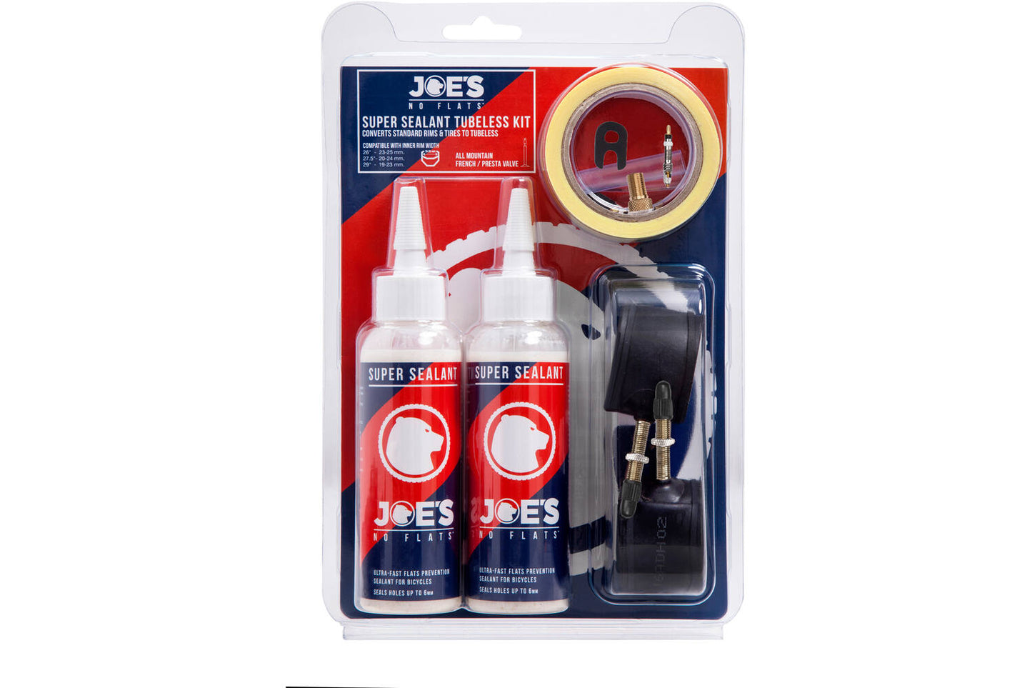 Il kit di conversione tubeless No Flats di Joe Super Seater All Mountain Fv