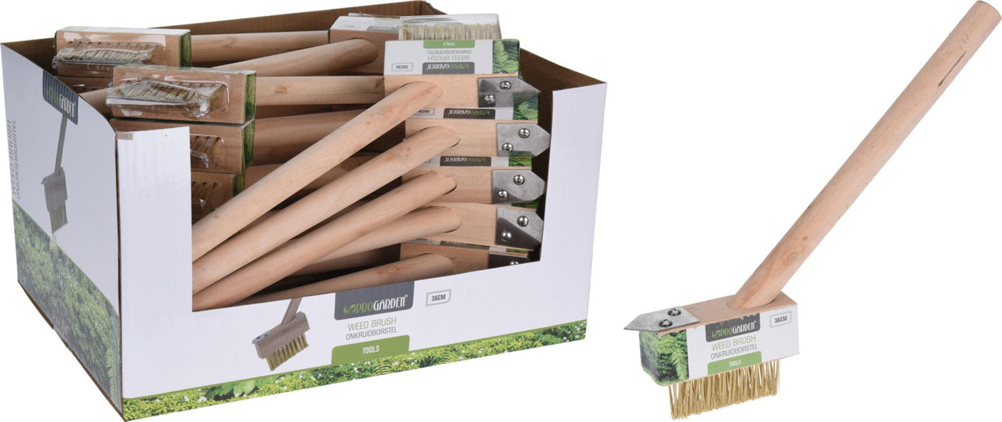 Spazzola professionale per erbacce da giardino con manico 36 cm