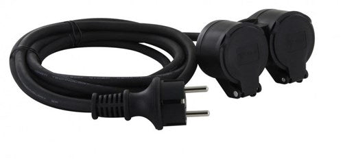 Cavo prolunga Chacon in gomma bidirezionale 3x1,5qmm 10m - 1167145