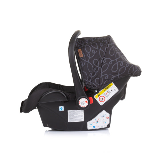 Asiento para automóvil de Chipolino Estelle con adaptadores 40-85 CM Group 0+ Ebony