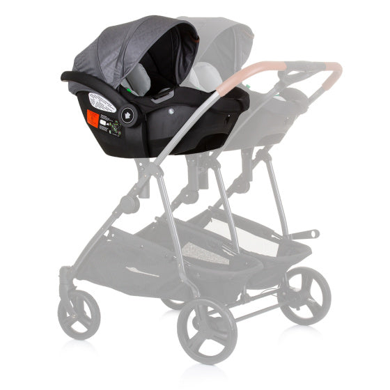 Chipolino duo autostoel 40-87 cm groep 0+ silver grijs zwart