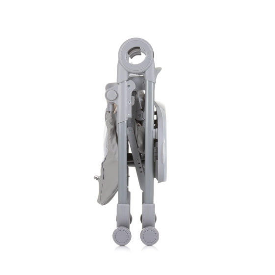 High sed sedia da chef Chipolino con cuscino di cibo per sedile grigio puro
