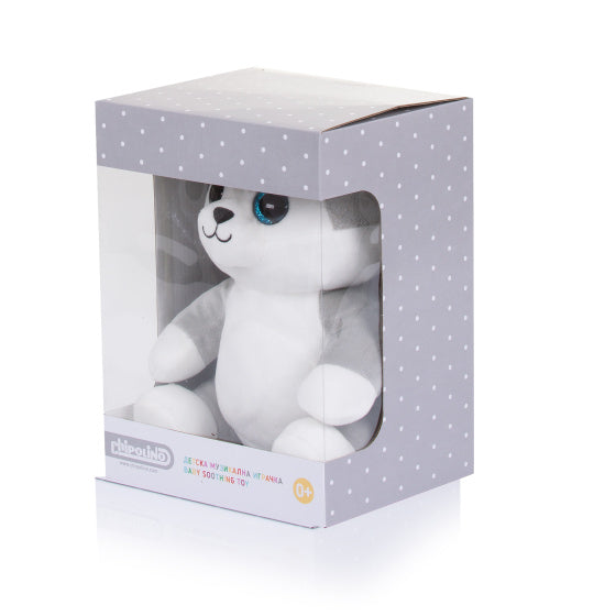 Lámpara de Noche de bebé de Chipolino Plush Knuffelhusky con luz de música
