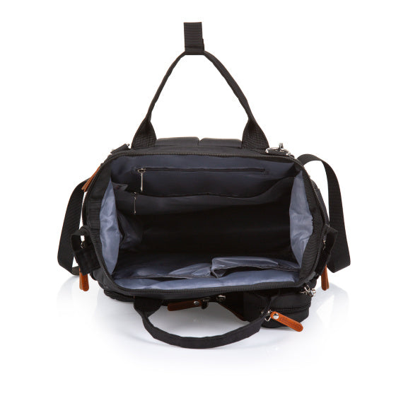 Bolsa de pañales de mochila de chipolino con un montón de espacio de almacenamiento obsidiana