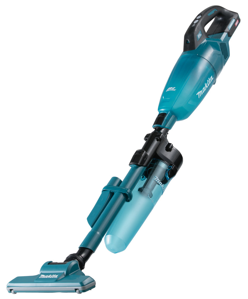 Makitacl001gz20 | aspirapolvere bastone | 40 V massimo | versione blu con capsula trasparente blu | con aspiratore a ciclone | corpo | senza batterie e caricabatterie