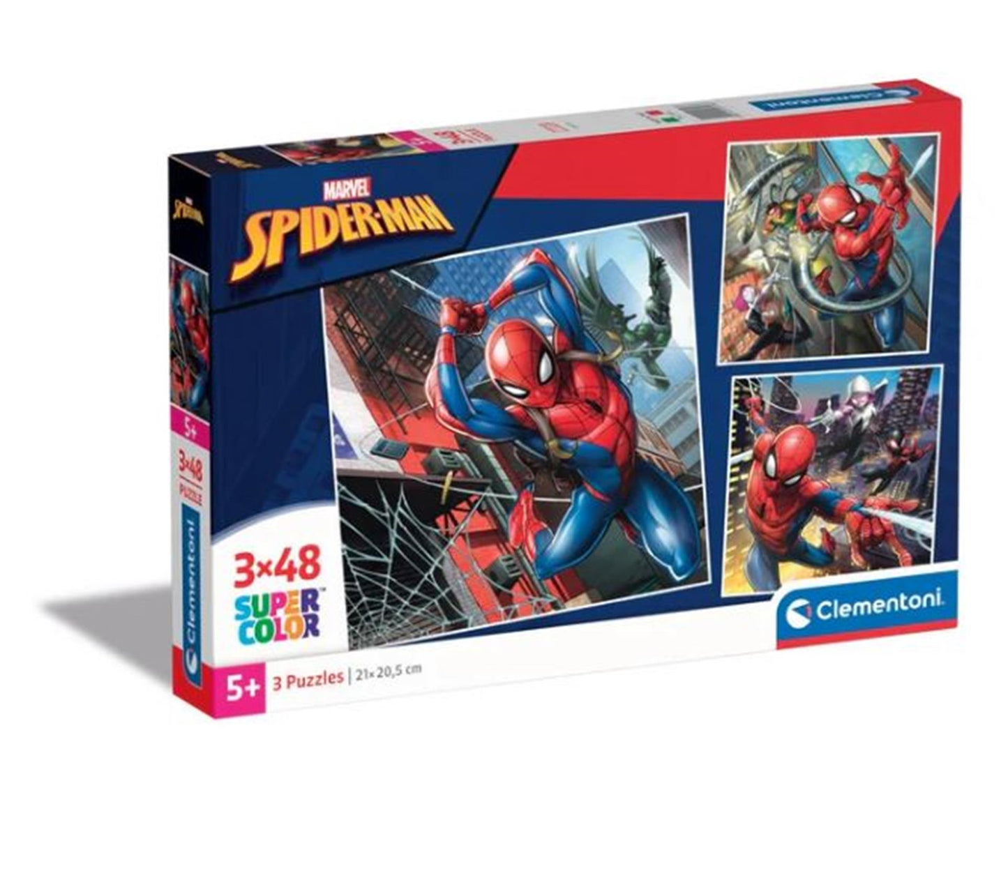 Clementoni Jigsaw Puzzle Super Color Square Spiderman, 3x48st.