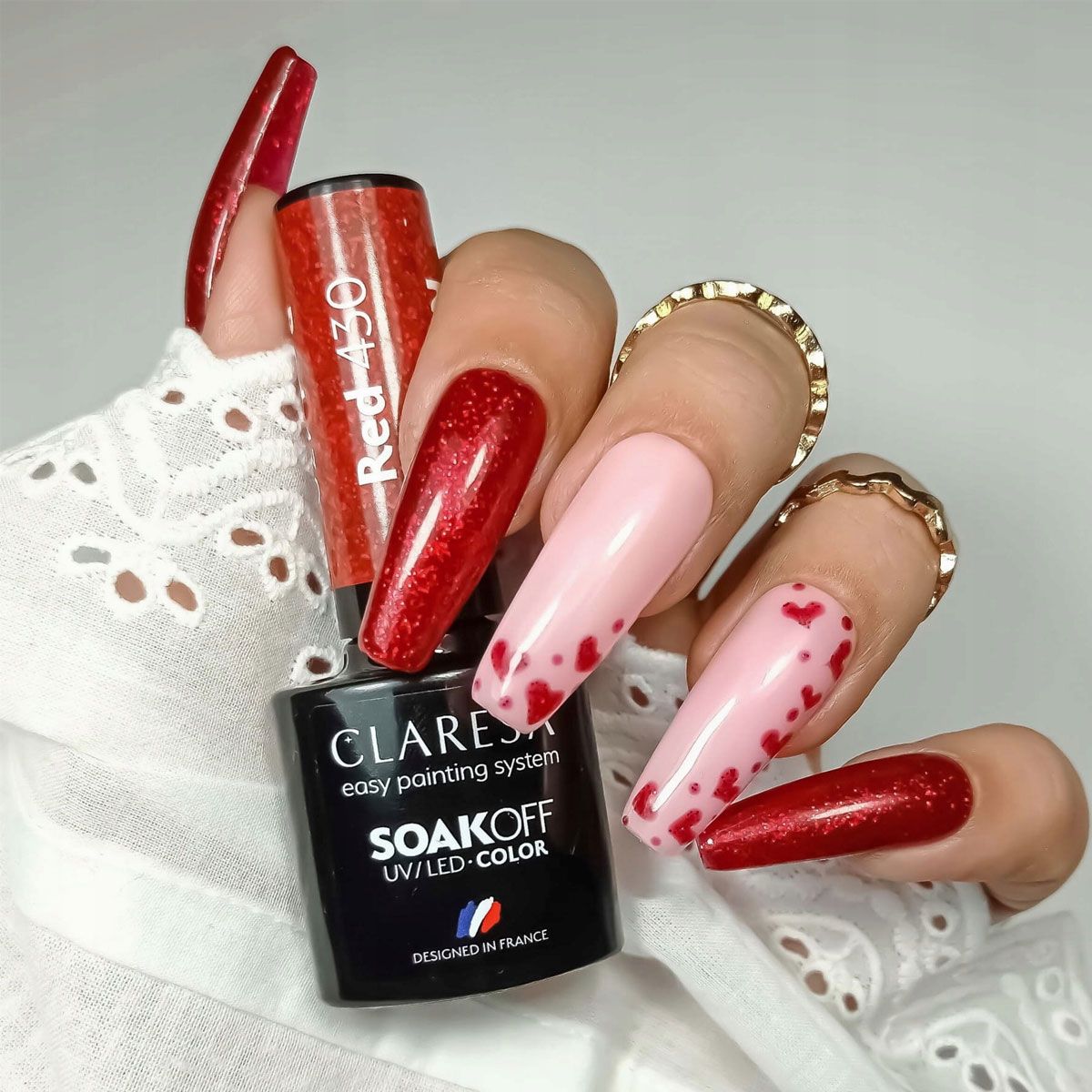 ClareSa Claresa UV LED Gellak 5ml Red 430 Rainbow Explosion
