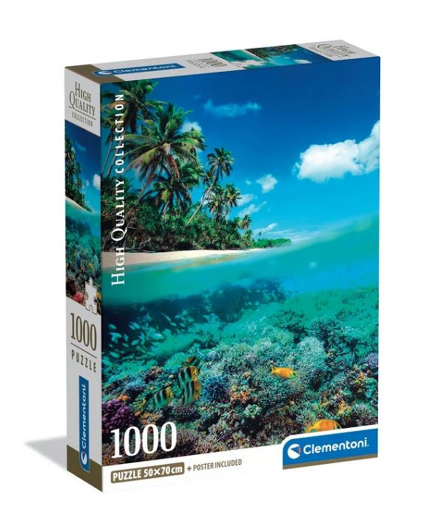Clementoni puzzle 1000 piezas paraíso de verano compacto | 2 piezas